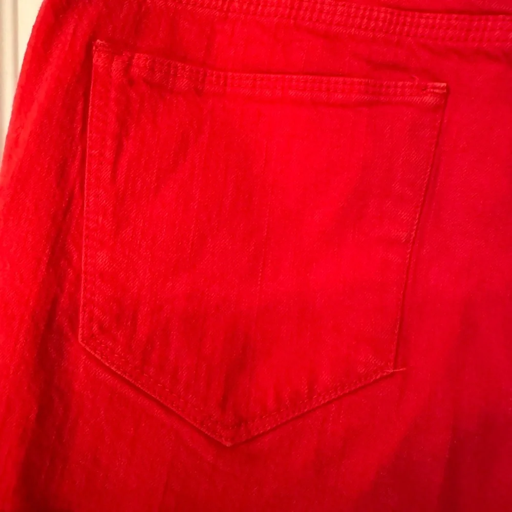 MADEWELL Women’s Red Casual Frayed Cut Off Denim Jeans Shorts Size 27